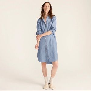 J Crew Classic-Fit chambray shirtdress NWT size 8
